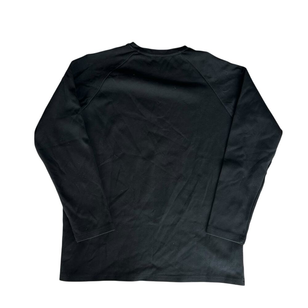Mens Shirt Size Medium Black Stretch Thick Long Sleeve Workout Hike Gym Outdoor - Picture 5 of 7